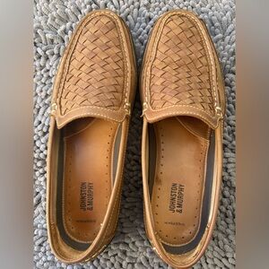 Johnston & Murphy Woven Brown Loafers